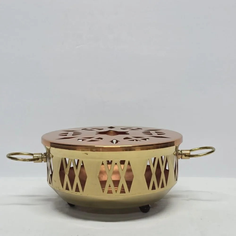 Vintage Copper Brass Teapot Warmer Boho Retro Tea Coffee Kitchen Decor Holland